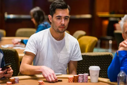 Galen Hall tem apenas 36 anos, mas se sentiu velho (foto: WPT)
