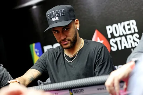 Neymar brilhou nos feltros do PokerStars. 
