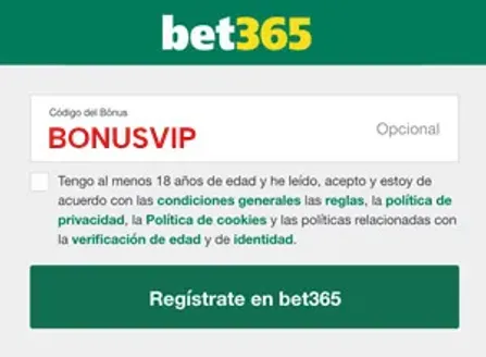 codigo bonus bet365