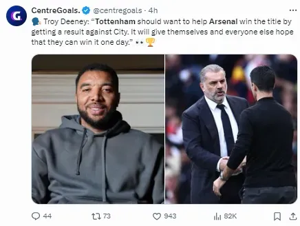 It will be strange for Arsenal fans to want Tottenham to win