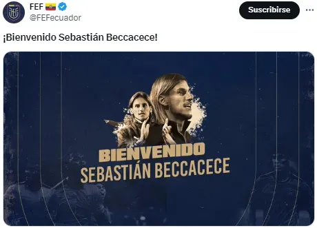 Ecuador confirmó a su nuevo entrenador. (@FEFecuador)