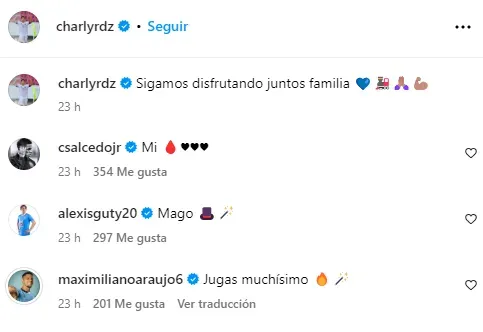 La reacción de Maxi Araujo en Instagram