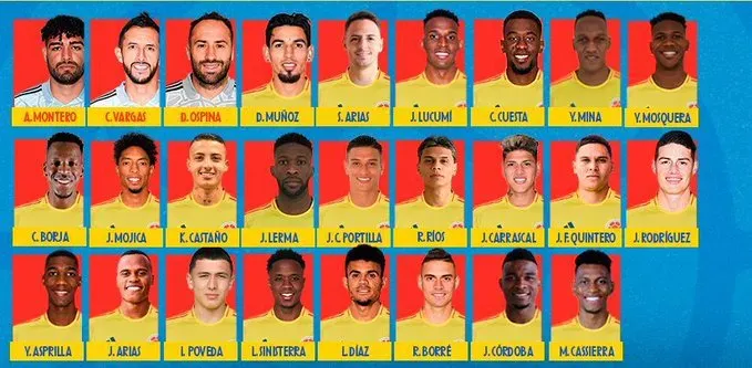 La lista de Colombia para la última fecha FIFA. (Twitter @Turmeboy)