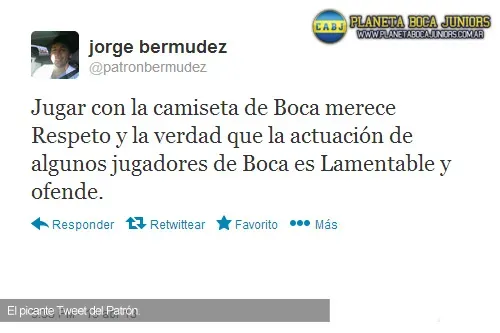 Tweet Jorge Bermúdez