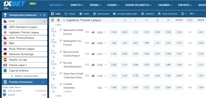 1xBet es Confiable en Cuanto a Sus Cuotas y Mercados