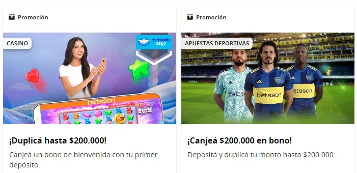 Captura realizada desde la web de Betsson el 17/09/2024