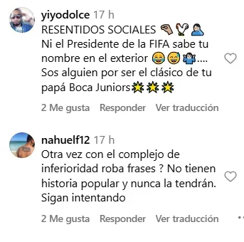 Los hinchas de Boca reaccionaron a la frase de Brito.