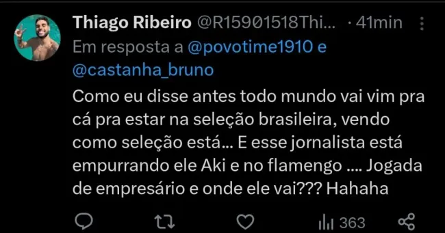 Repercussão via Twitter