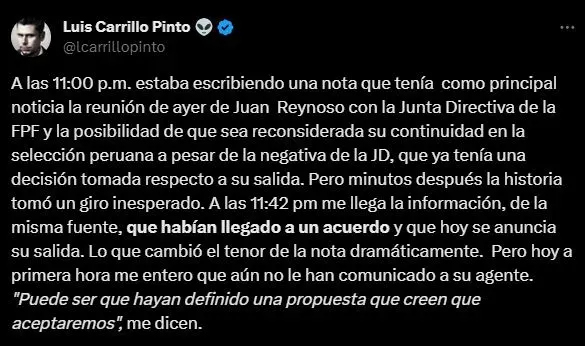 Todo habría cambiado dentro de la Federación Peruana de Fútbol. (Foto: Twitter).