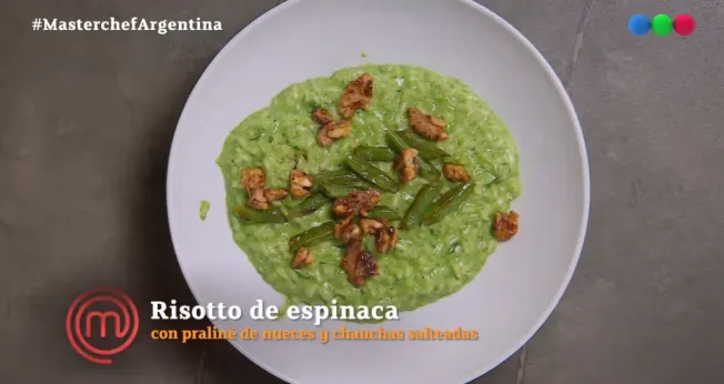 El risotto que preparó Rodrigo en MasterChef.