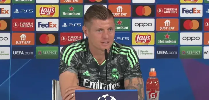 Tony Kroos en la conferencia de prensa previa al Real Madrid vs. Manchester City.