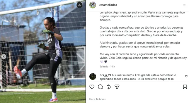 Captura Instagram: @catamelladoa