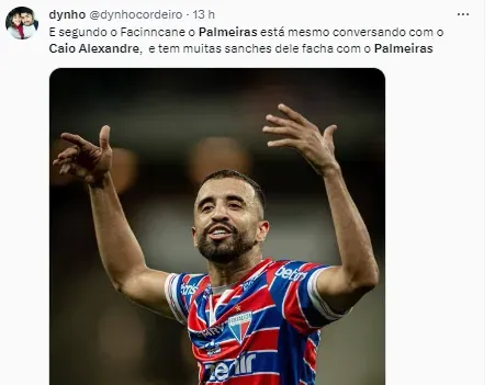 CORINTHIANS FAZ PROPOSTA POR CAULY DE 48 MILHÕES DE REAIS 