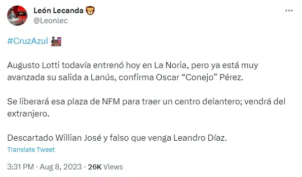 Información de León Lecanda