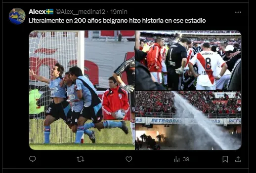 La burla de los hinchas de Boca a River.