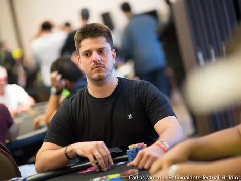 Jogando o Main Event High do WCOOP, Luiz Duarte encontra turn ideal, mas é castigado no river