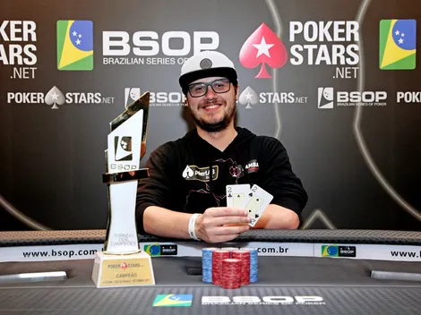 Kelvin Kerber supera atraso e vence histórico Torneio dos Campeões no BSOP100: "estou nas nuvens"