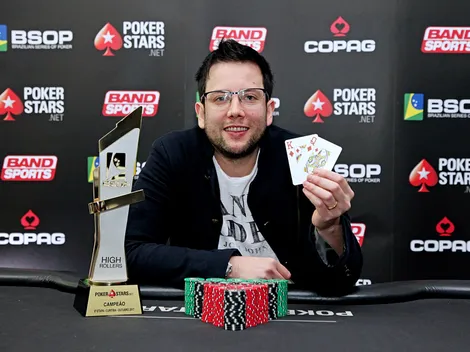 No poker há sete meses, Pablo da Silva vence High Roller do BSOP Curitiba: "sardinha no meio de tubarões"