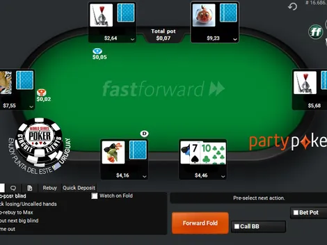 Ranking do Fastforward no partypoker dará pacotes para a WSOP Uruguai; veja como disputar