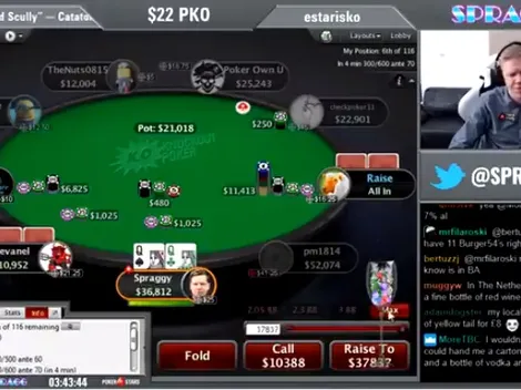 PokerStars Team Online reclama do river e não percebe que puxou o pote