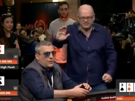 Jogador é eliminado, mas amigo comemora e causa cena constrangedora no partypoker Millions Grand Final Barcelona