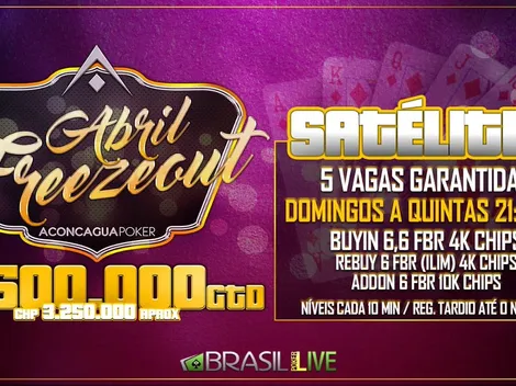 Começa a reta final dos satélites para o Abril Milionário do Brasil Poker Live