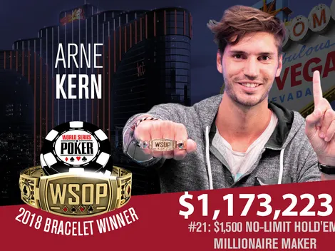 Alemão Arne Kern dá aula de paciência, erra na mão final e vence o Millionaire Maker da WSOP