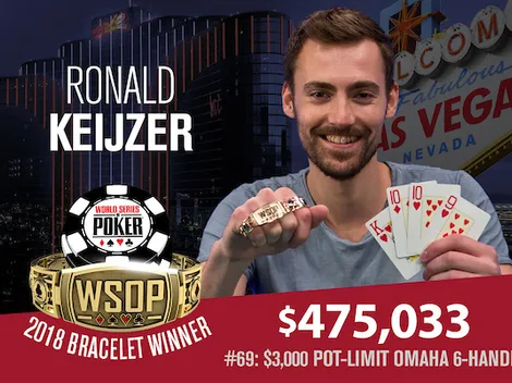 Eliminando a maioria dos adversários na reta final, Ronald Keijzer conquista o título do Evento #69 da WSOP