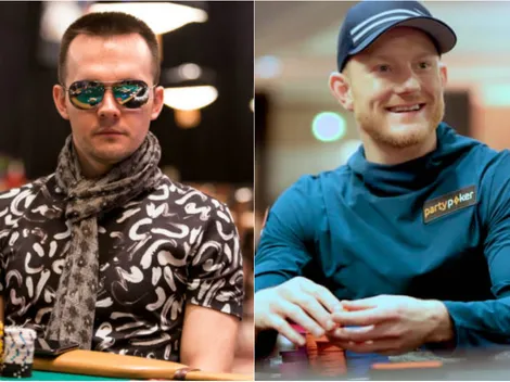 Mikita Badziakouski e Jason Koon se envolvem em cooler na mesa final do Main Event do Triton SHR Series