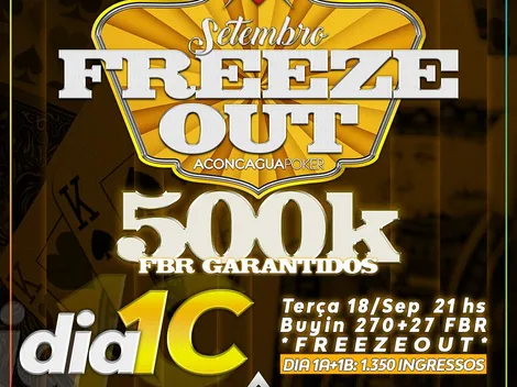 Último dia classificatório do Setembro Freezeout do Brasil Poker Live será jogado nesta terça-feira