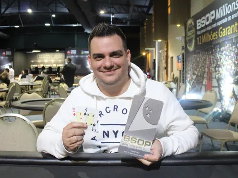 Em decisão composta por líderes do ranking, Caio Hey conquista título do 1-Day High Roller do BSOP Floripa