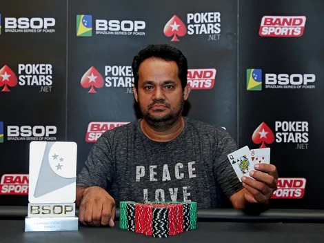 Célio Moraes é campeão do Turbo Knockout do BSOP Iguazu: "muito bom ganhar"