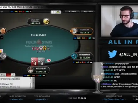 Streamer acerta straight flush para dar bad beat na Turbo Series: "momento raro"