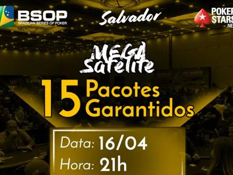 Mega Satélite para o BSOP Salvador acontece nesta terça no PokerStars