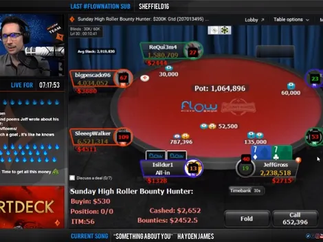 Jeff Gross dá bad beat em Isildur1 em FT no partypoker: "bounty do Viktor!"