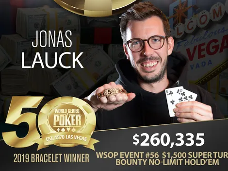 Eliminando sete jogadores na decisão, Jonas Lauck vence Evento #56 da WSOP