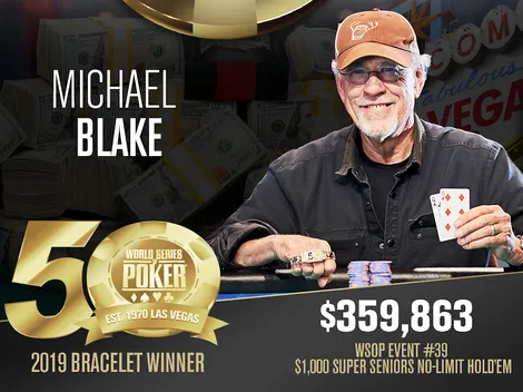 Michael Blake vence o maior Super Seniors da história da WSOP