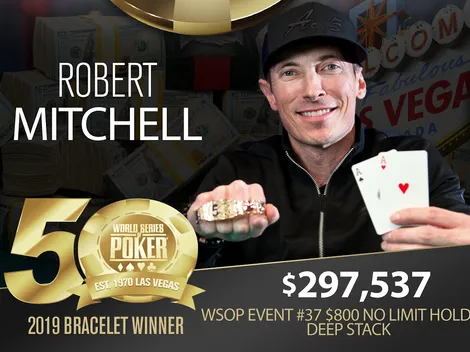 Segurando AA na mão final, Robert Mitchell vence Evento #37 da WSOP