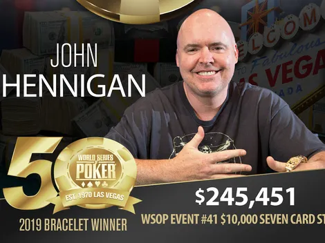 John Hennigan bate Negreanu no HU, vence Evento #41 e leva seu sexto bracelete da WSOP