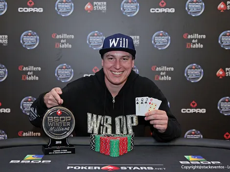 Arrasador na reta final, William Xavier é campeão do Pot-Limit Omaha Dealers Choice do BSOP Winter Millions