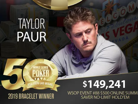 Taylor Paur vence Evento #88 da WSOP e conquista segundo bracelete na carreira