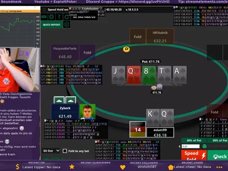 Streamer tem sequência absurda com Royal Flush duplo no Twitch; assista