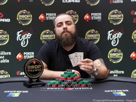 Lorenzo Bazei supera barulho da torcida adversária e é campeão do Big Pot Freezeout do BSOP Millions