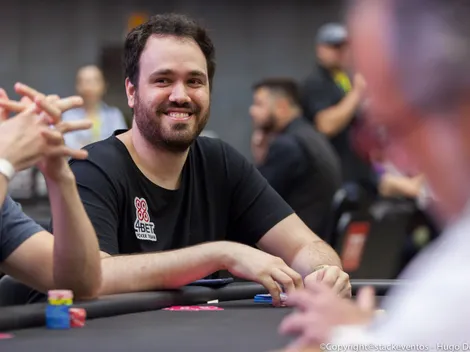 Bernardo Dias acerta river cruel para evitar queda no Super High Rollers do BSOP Millions