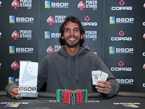 Fred Volpe supera amigo Marco Salsicha no heads-up e fica com título do Start-Up do BSOP Brasília