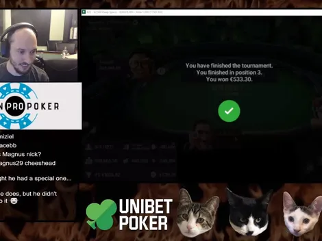 Ian Simpson apanha do baralho com runner runner em 3-handed: "Não quebre seu fone de ouvido"