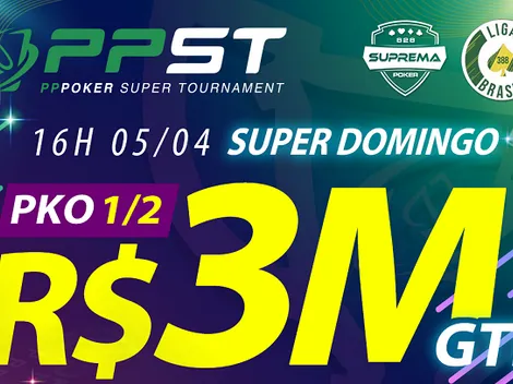 PPST com R$ 3 milhões garantidos acontece neste domingo no PPPoker