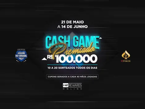 Cash Game Premiado entrega R$ 100 mil para 382 jogadores na Liga Online H2 Brasil