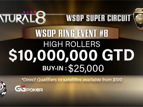 Natural8 terá domingo com quatro Ring Events e mais de US$ 12 milhões garantidos na WSOP Super Circuit Online Series