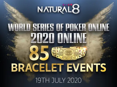 Inédito! Natural8 realizará eventos online da WSOP valendo braceletes